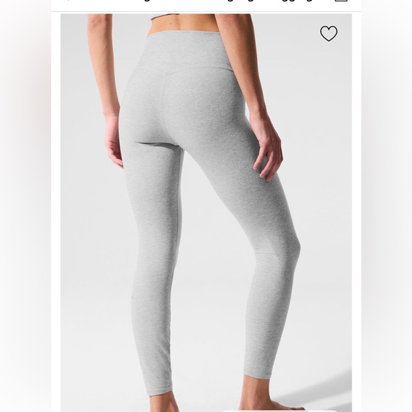 Alosoft High-Waist 7/8 Highlight Legging Athletic Heather Grey - Picture 2 of 3